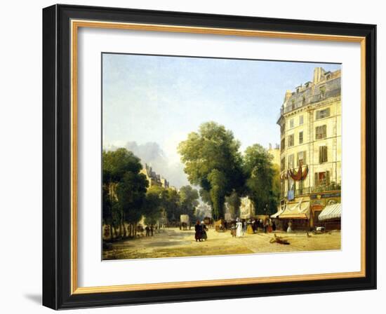 France, Paris, Boulevard Des Capucines at Corner of Rue De La Paix, 1823-Constantin Alajalov-Framed Giclee Print