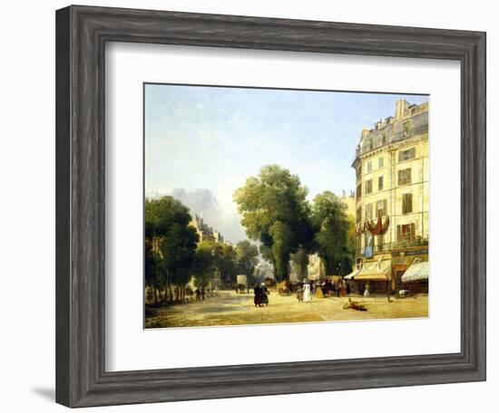 France, Paris, Boulevard Des Capucines at Corner of Rue De La Paix, 1823-Constantin Alajalov-Framed Giclee Print