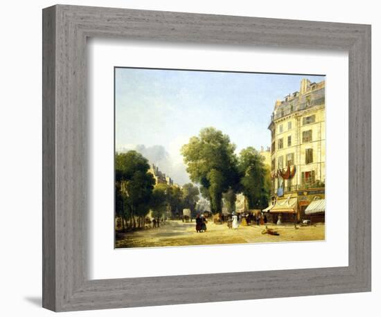 France, Paris, Boulevard Des Capucines at Corner of Rue De La Paix, 1823-Constantin Alajalov-Framed Giclee Print