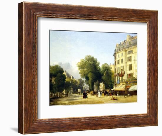 France, Paris, Boulevard Des Capucines at Corner of Rue De La Paix, 1823-Constantin Alajalov-Framed Giclee Print