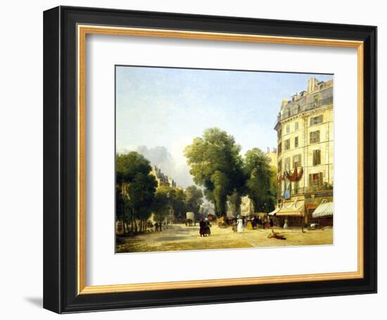 France, Paris, Boulevard Des Capucines at Corner of Rue De La Paix, 1823-Constantin Alajalov-Framed Giclee Print