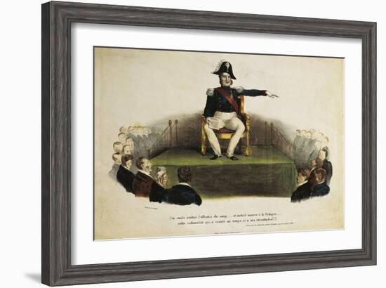 France, Paris, Caricature of Louis-Philippe I at Chamber of Deputies Session, July 23Rd, 1831-null-Framed Giclee Print