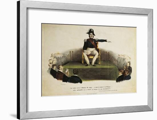 France, Paris, Caricature of Louis-Philippe I at Chamber of Deputies Session, July 23Rd, 1831-null-Framed Giclee Print
