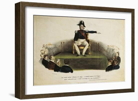 France, Paris, Caricature of Louis-Philippe I at Chamber of Deputies Session, July 23Rd, 1831-null-Framed Giclee Print