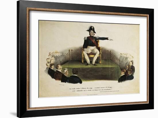 France, Paris, Caricature of Louis-Philippe I at Chamber of Deputies Session, July 23Rd, 1831-null-Framed Giclee Print