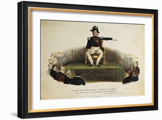 France, Paris, Caricature of Louis-Philippe I at Chamber of Deputies Session, July 23Rd, 1831-null-Framed Giclee Print