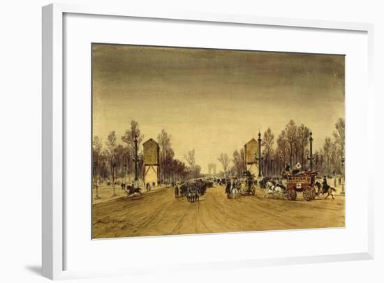 France Paris, Champs-Elysee in January, 1871-Edme-Emile Laborne-Framed Giclee Print