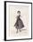 France, Paris, Costume Sketch for Alice in Opera Lucia Di Lammermoor-null-Framed Giclee Print