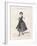 France, Paris, Costume Sketch for Alice in Opera Lucia Di Lammermoor-null-Framed Giclee Print