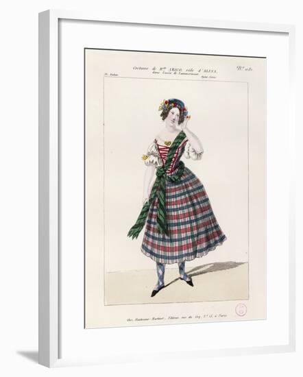 France, Paris, Costume Sketch for Alice in Opera Lucia Di Lammermoor-null-Framed Giclee Print