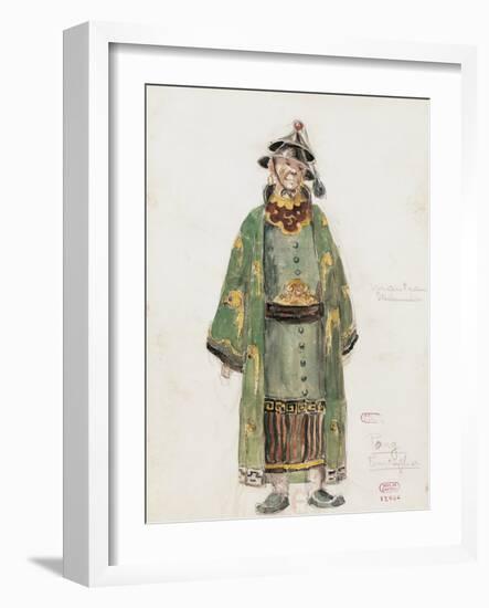 France, Paris, Costume Sketch for Pong in Oper Turandot-Giacomo Puccini-Framed Giclee Print