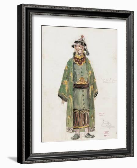 France, Paris, Costume Sketch for Pong in Oper Turandot-Giacomo Puccini-Framed Giclee Print