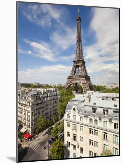France, Paris, Eiffel Tower, View over Rooftops-Gavin Hellier-Mounted Photographic Print