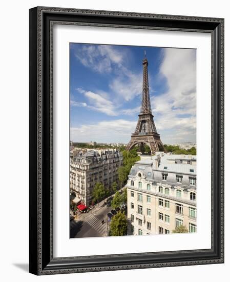 France, Paris, Eiffel Tower, View over Rooftops-Gavin Hellier-Framed Photographic Print