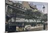 France, Paris, Gymnase Theatre and Marguery Restaurant, Postcard from Beginning of 1900S-null-Mounted Giclee Print