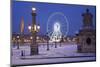 France, Paris, Ile De France, Elysee, Place De La Concorde, Ferris Wheel, Lantern, Snow-Rainer Mirau-Mounted Photographic Print