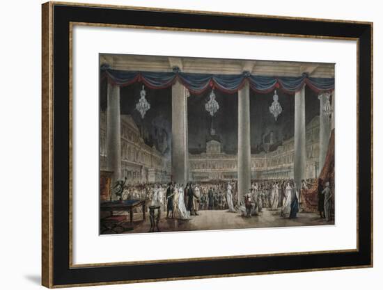 France, Paris, Industrial Exposition in Large Courtyard in Louvre, 1801-null-Framed Giclee Print