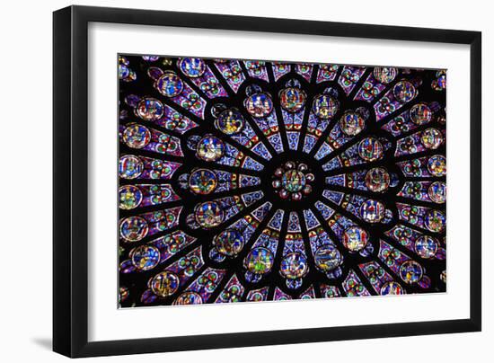 France, Paris, Notre Dame, Rose Window-null-Framed Photographic Print