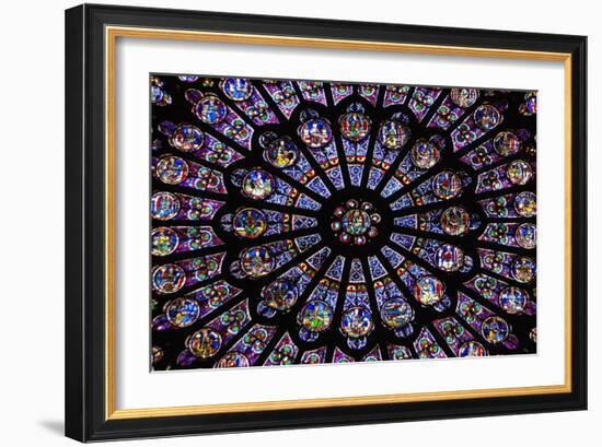 France, Paris, Notre Dame, Rose Window-null-Framed Photographic Print