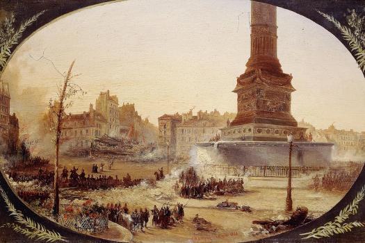 France, Paris, Painting of Bastille Square and Barricade at Faubourg Saint  Antoine on June 25, 1848' Giclee Print | Art.com