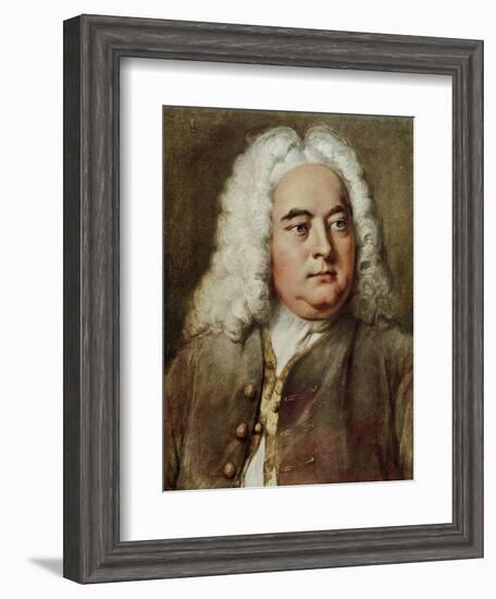 France, Paris, Portrait of German English Composer George Frideric Handel-null-Framed Giclee Print