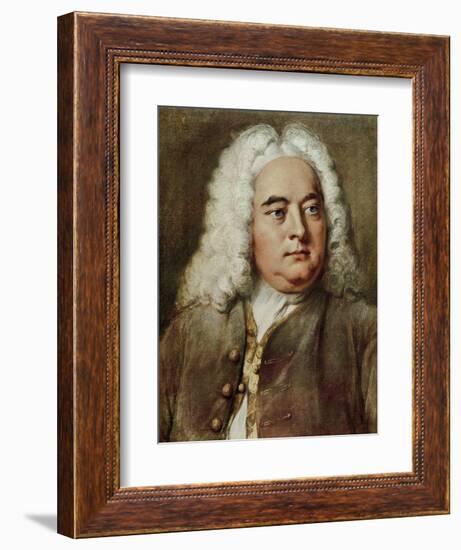 France, Paris, Portrait of German English Composer George Frideric Handel-null-Framed Giclee Print