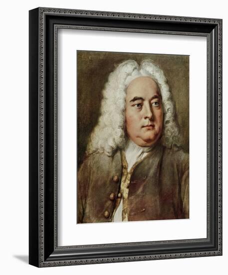 France, Paris, Portrait of German English Composer George Frideric Handel-null-Framed Giclee Print