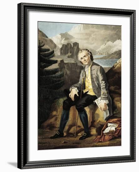 France, Paris, Portrait of Jean-Jacques Rousseau-null-Framed Giclee Print