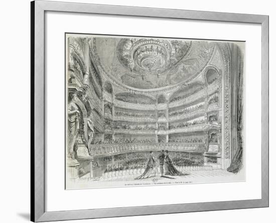 France, Paris, Theatre Du Vaudeville, Theatre House, View from Stage-null-Framed Giclee Print