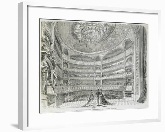 France, Paris, Theatre Du Vaudeville, Theatre House, View from Stage-null-Framed Giclee Print