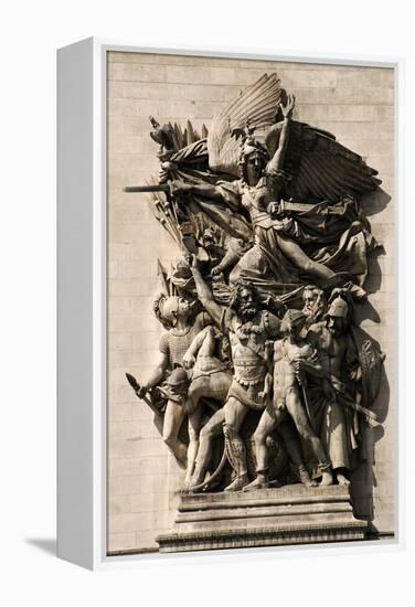 France. Paris. Triumphal Arch. Depart of 1792. La Marseillaise Personified on the Arc De Triomphe. -null-Framed Premier Image Canvas