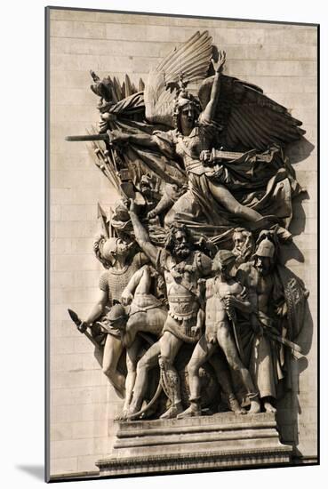 France. Paris. Triumphal Arch. Depart of 1792. La Marseillaise Personified on the Arc De Triomphe. -null-Mounted Photographic Print