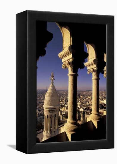 FRANCE, Paris.  View from Sacre-Coeur de Basilica through arches-Inger Hogstrom-Framed Premier Image Canvas