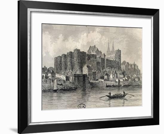 France, Paris, View of Castle in Angers-null-Framed Giclee Print