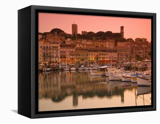 France, Provence-Alpes-Cote D'Azur, Cannes, Old Town Le Suquet, Vieux Port (Old Harbour)-Alan Copson-Framed Premier Image Canvas