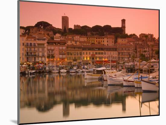 France, Provence-Alpes-Cote D'Azur, Cannes, Old Town Le Suquet, Vieux Port (Old Harbour)-Alan Copson-Mounted Photographic Print