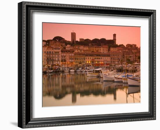 France, Provence-Alpes-Cote D'Azur, Cannes, Old Town Le Suquet, Vieux Port (Old Harbour)-Alan Copson-Framed Photographic Print