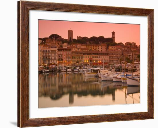 France, Provence-Alpes-Cote D'Azur, Cannes, Old Town Le Suquet, Vieux Port (Old Harbour)-Alan Copson-Framed Photographic Print