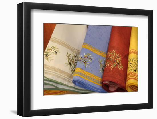 France, Provence-Alpes-Cote d'Azur, Folded Textiles, La Victoire, Place Richelme.-Kevin Oke-Framed Photographic Print