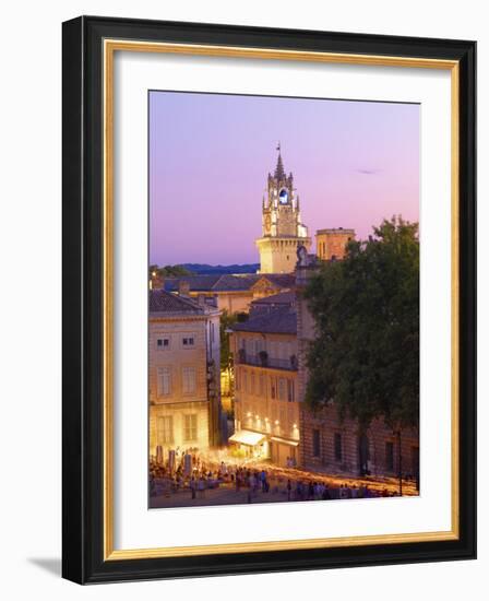 France, Provence, Avignon, Procession in Place De Palais with Town Hall-Shaun Egan-Framed Photographic Print