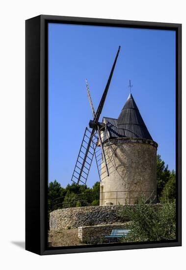 France, Provence. Joucas windmill-George Theodore-Framed Premier Image Canvas