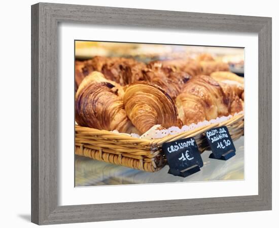 France, Provence, Nimes, Croissants in Bakery-Shaun Egan-Framed Photographic Print