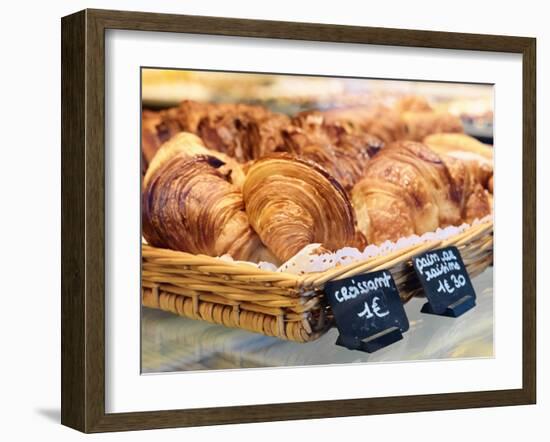 France, Provence, Nimes, Croissants in Bakery-Shaun Egan-Framed Photographic Print