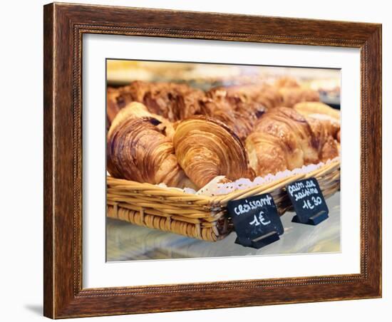 France, Provence, Nimes, Croissants in Bakery-Shaun Egan-Framed Photographic Print