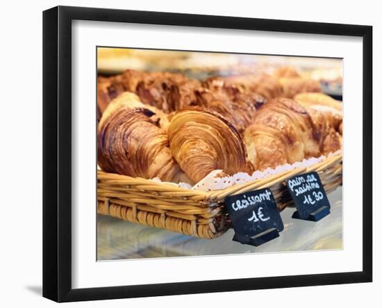 France, Provence, Nimes, Croissants in Bakery-Shaun Egan-Framed Photographic Print