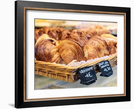 France, Provence, Nimes, Croissants in Bakery-Shaun Egan-Framed Photographic Print