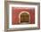 France, Provence, Roussillon. Wooden shutters in red wall.-Jaynes Gallery-Framed Photographic Print