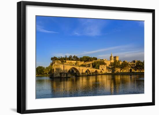 France, Provence, Vaucluse, Avignon, Rh™ne Shore-Udo Siebig-Framed Photographic Print