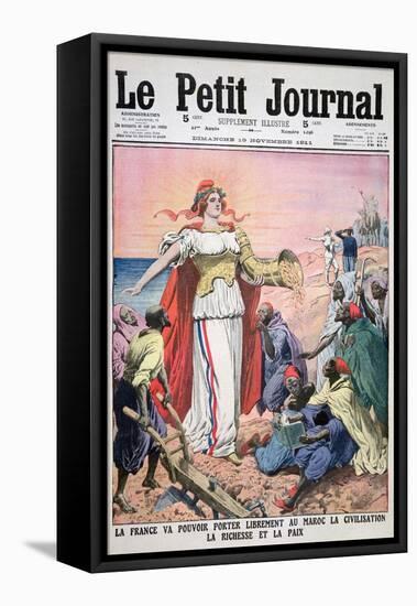 France Providing Civilisation, Wealth and Peace to Morocco, 19Thy November 1911-null-Framed Premier Image Canvas