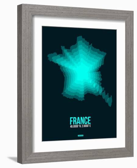 France Radiant Map 2-NaxArt-Framed Art Print